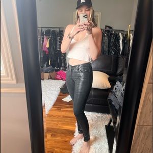 “Lizard Queen” Diesel Slandy Jeans with shiny Croc Coating